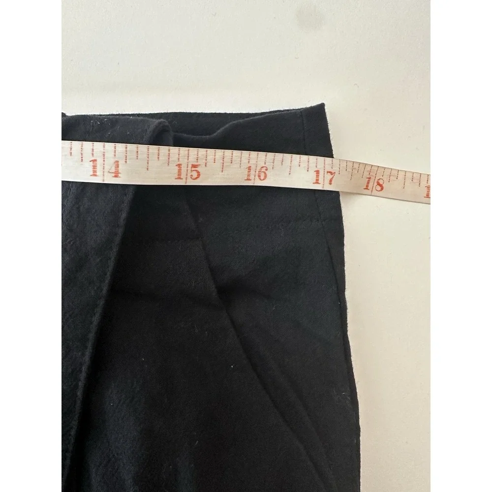 Lulu's   Overall Jumpsuit Women Large‎  Black Sleeveless Wide Leg Cotton Summer